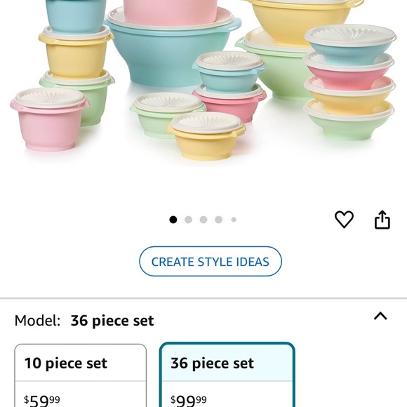 Tupperware Pastel Food Storage Set - Picture 1 of 5
